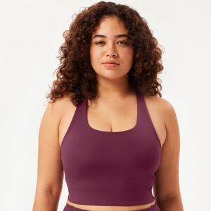 Girlfriend Collective Paloma Bra in Plum